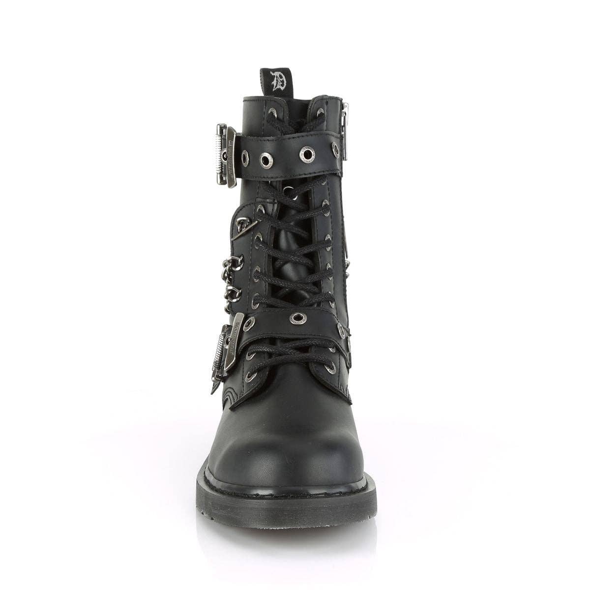 Demonia Bolt 250 Black Vegan Leather Mid-Calf Boots for wholesale on Faire1
