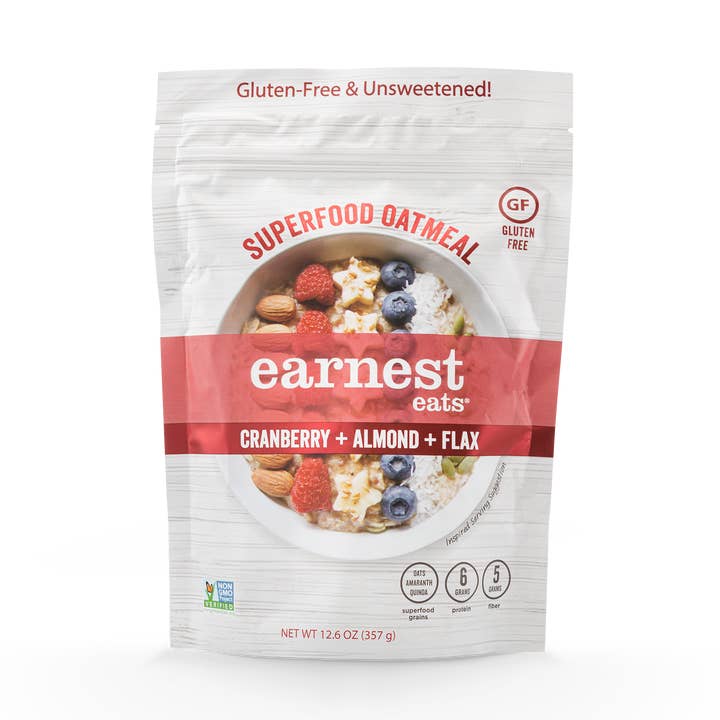 Superfood Cranberry Almond Flax Oatmeal Pantry Bag for wholesale by Earnest Eats