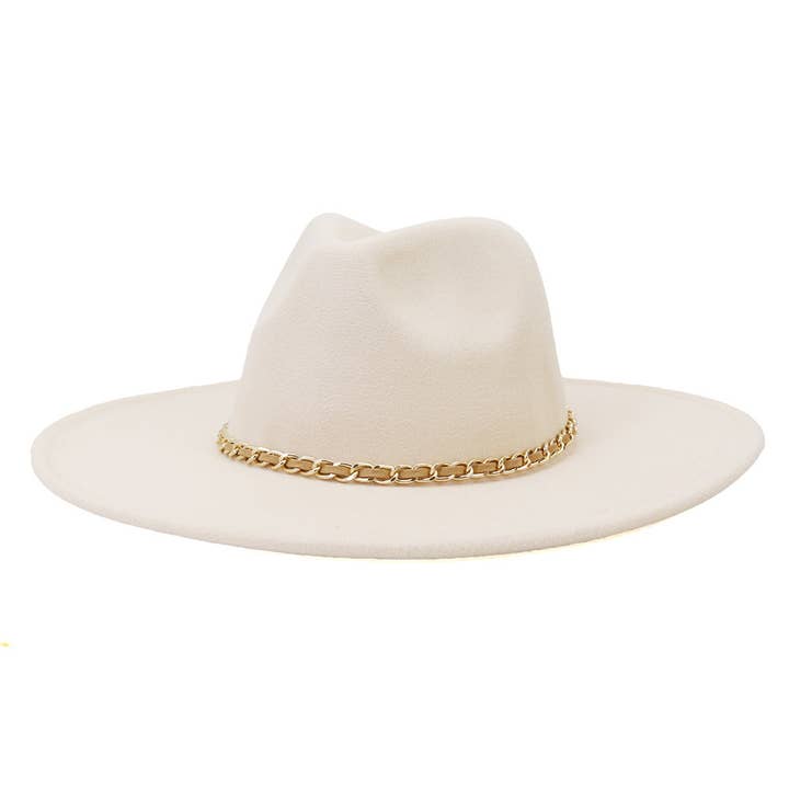 Suzie Q USA - Wholesale Fedora - Women's - Camel Chain Big Brim Peach Heart Top Hat31