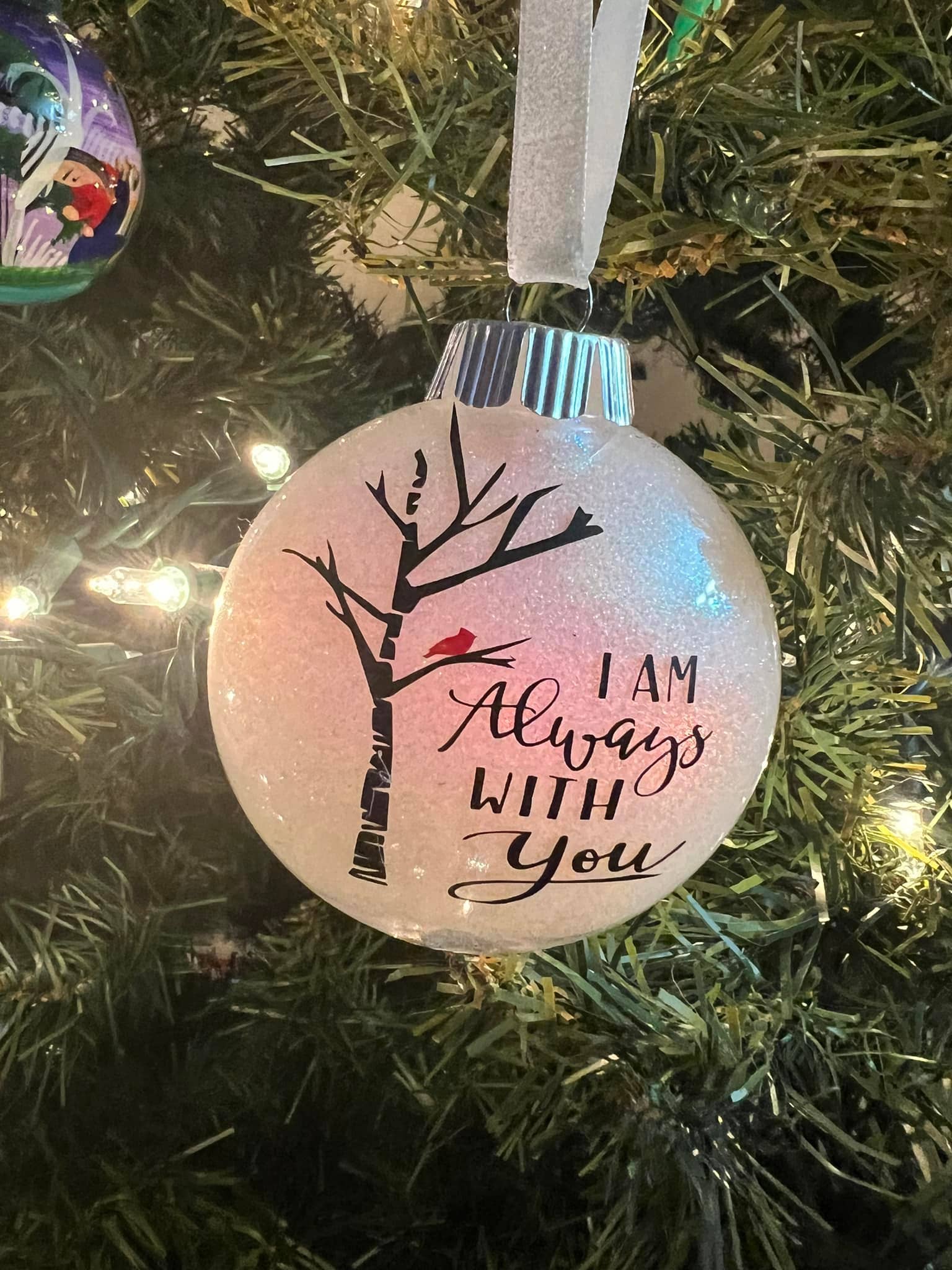 The Vivid Virgo - Wholesale Ornament - Glitter Memorial Christmas Ornament, I Am Always With You,1