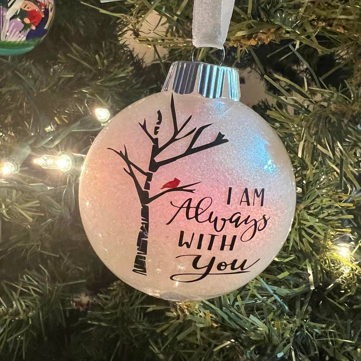 The Vivid Virgo - Wholesale Ornament - Glitter Memorial Christmas Ornament, I Am Always With You,1