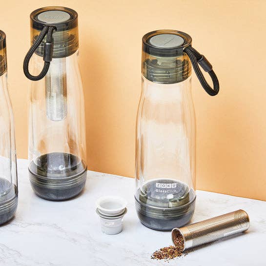 Zoku - Wholesale Tea Strainer/Infuser - Glass Core Bottle & Tea Infuser