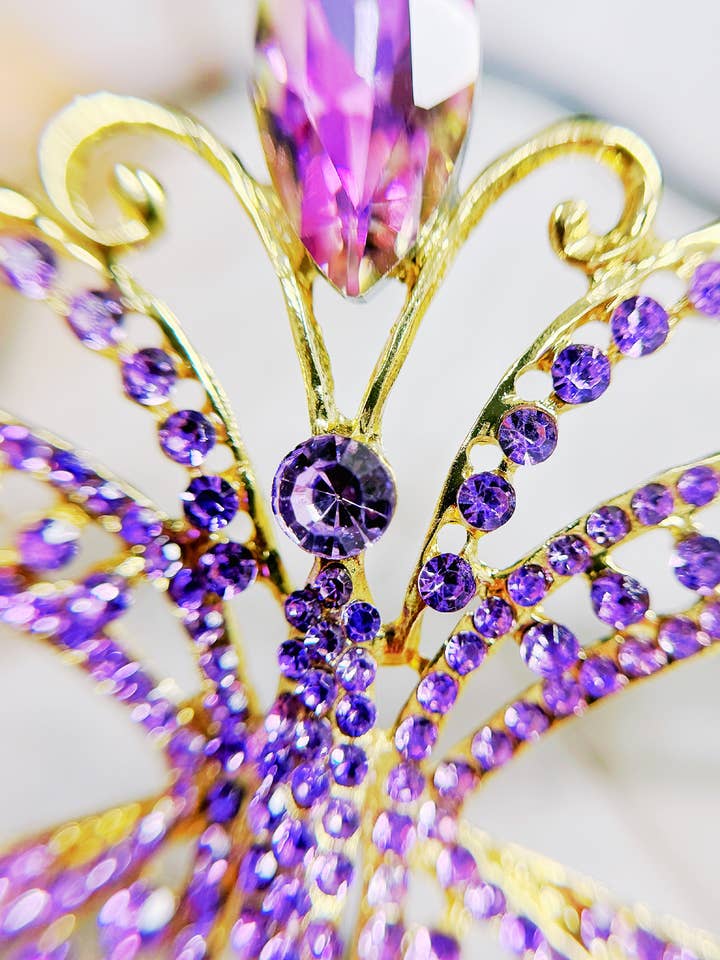 Happy Dream Gifts - Wholesale Costume - Women's - Purple Masquerade Ball Mask, Theatrical Mask, Gold Prom Mask