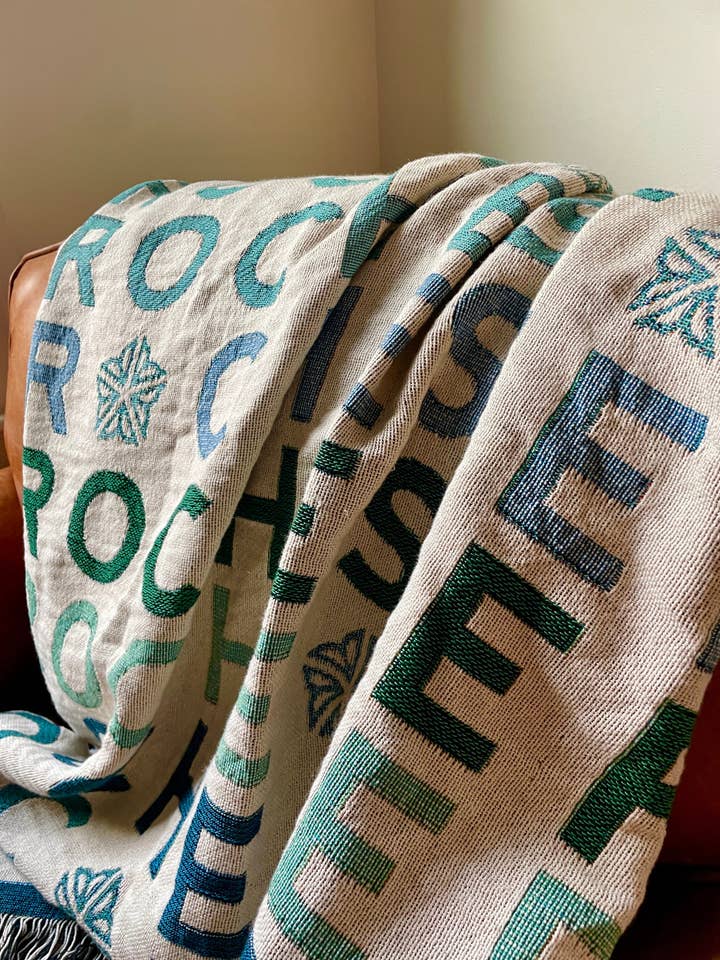 Cobertor Tecido de Algodão Rochester Gift por atacado de Rocmar Studio Soft Furnishings Made in USA 100% Cotton