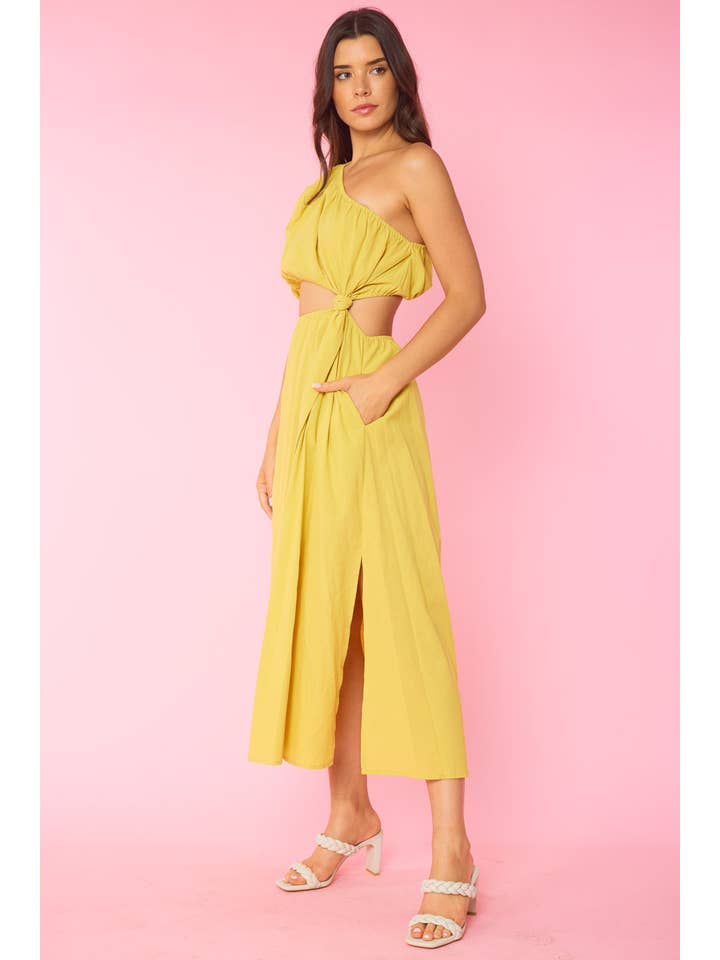 FSL Apparel - Wholesale Dress - Women's - ID4115 - ONE SHOULDER CUTOUT DRESS WITH KNOTTED DETAIL6