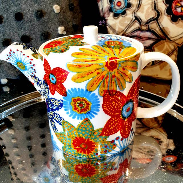 Flower Power six cup Tea Pot for wholesale by Rob Turner THE ART OF TABLEWARE