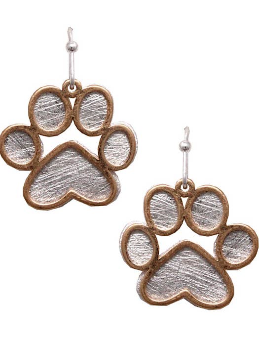 ( N836 ) PET LOVERS INSPIRATION PAW EARRING for wholesale by Jewelry Max