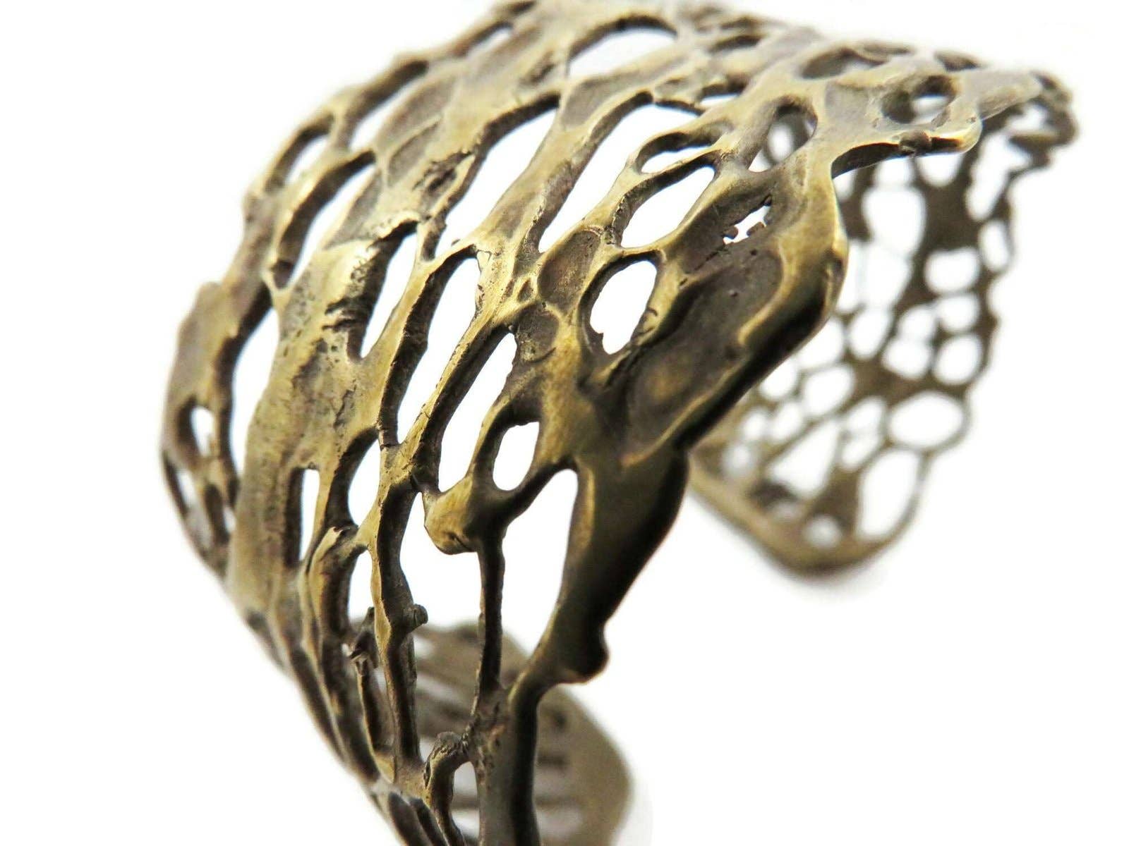 Kimya Joyas - Wholesale Cuff Bracelet - Organic Bronze Wide Bracelet6