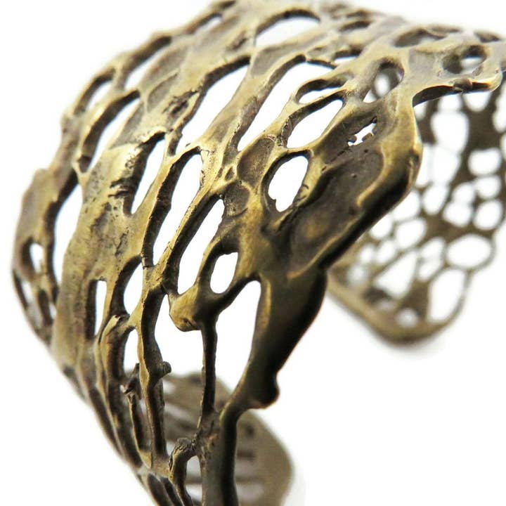 Kimya Joyas - Wholesale Cuff Bracelet - Organic Bronze Wide Bracelet6