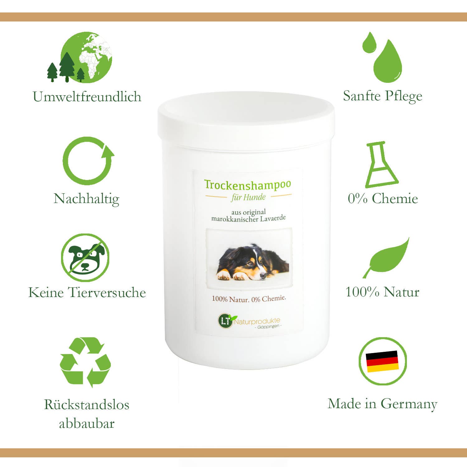 LT-Naturprodukte – wholesale Pet shampoo – Dog – Dry shampoo for dogs - with original Moroccan lavae4