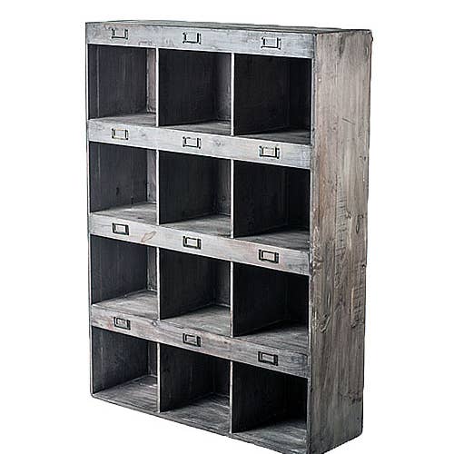 Vagabond Vintage - Wholesale Display Shelf - Extra-Large Rustic Recycled Pine Twelve Compartment Display