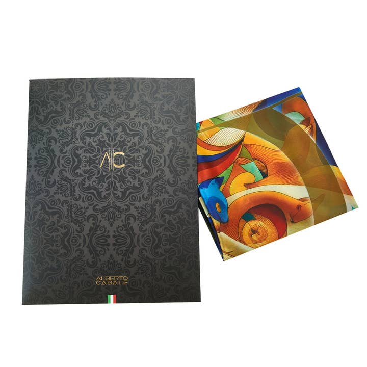 Multicolor Sonhando Cléo pequeno quadrado de seda para venda a revendedores na Faire4