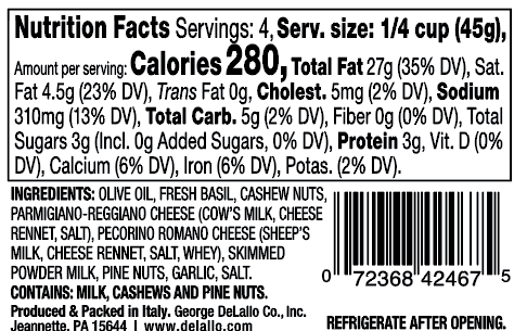 Delallo - Vente Pestos - Pesto (Bocal)3