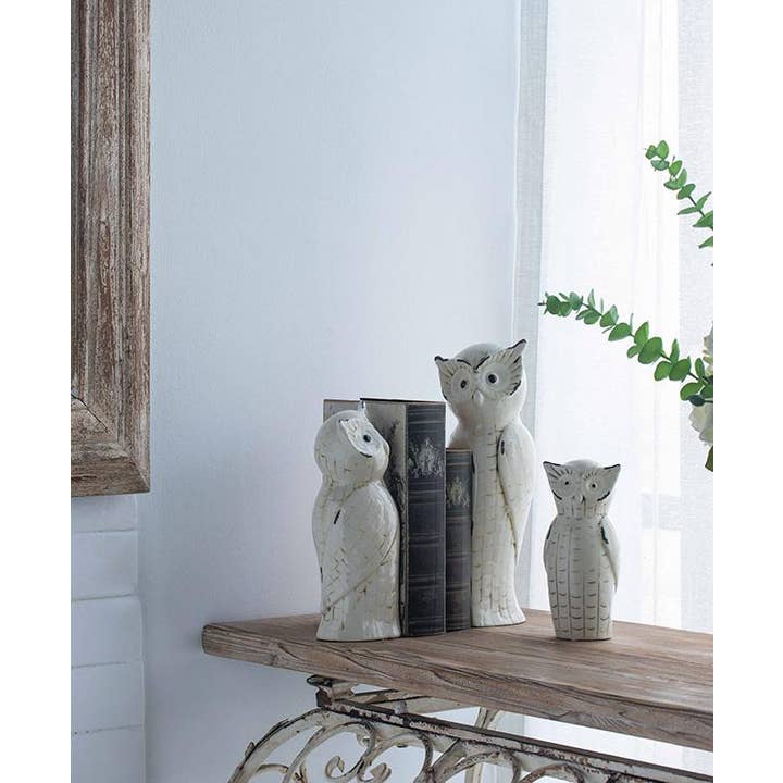 A&B Home Group Inc. - Wholesale Decorative Figurine - S/3 Vivek White Owls Trio5