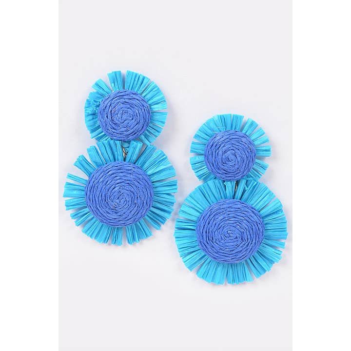 anbfashion - Vendita all'ingrosso Orecchini pendenti - Orecchino pendente in finta paglia AME3464COB5