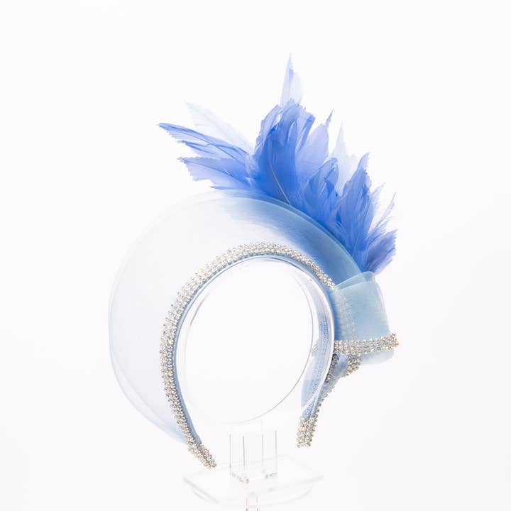 KaKyCo - Wholesale Fashion Headband - Women's - Feather, Rhinestone, Crinoline Embellished Headband | AJ849H15