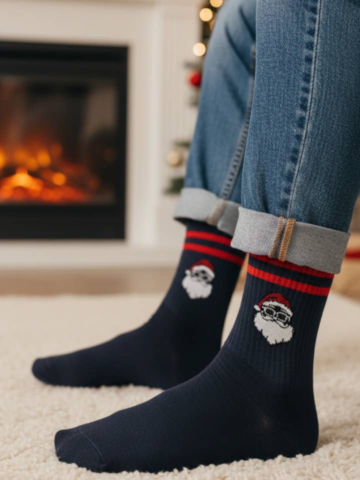 BERNARD mørkeblå julesokker for engroshandel hos Sokisahtel I BestSockDrawer