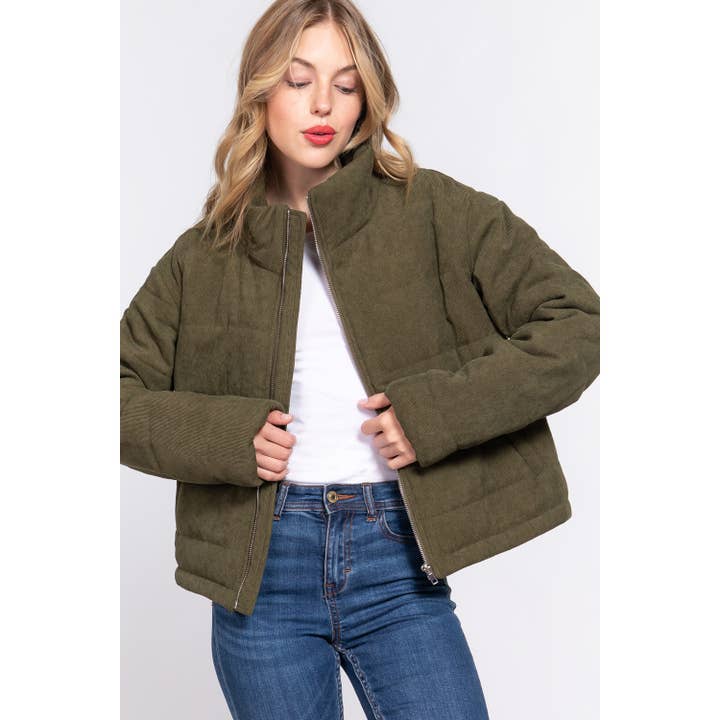 PIUMINO IN VELLUTO A COSTE A COLLO ALTO per la vendita all'ingrosso da parte di Apolline