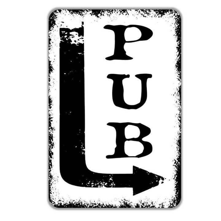 North Star Rustics Signs - Wholesale Sign - Rustic Bar Pub Tavern Arrow Sign - Man Cave Game Room Decor