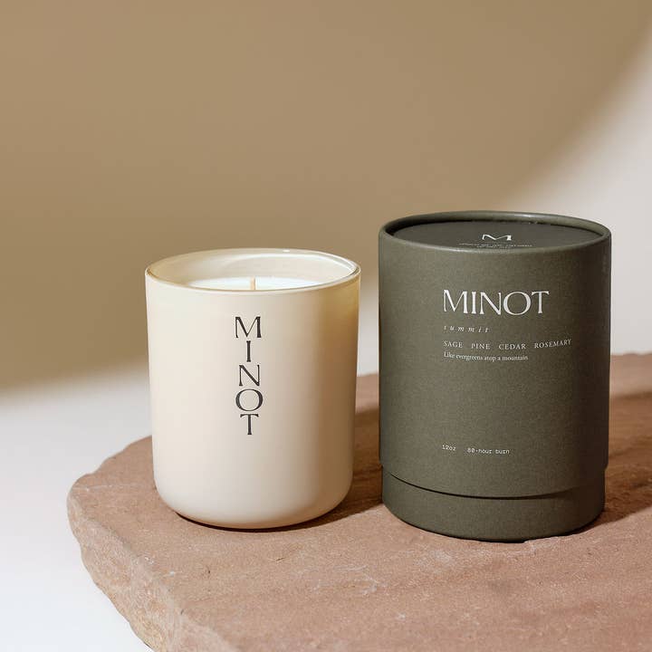Minot - Wholesale Jar/Filled Candle - Summit - Luxury Non-toxic Soy Candle, 12 oz.