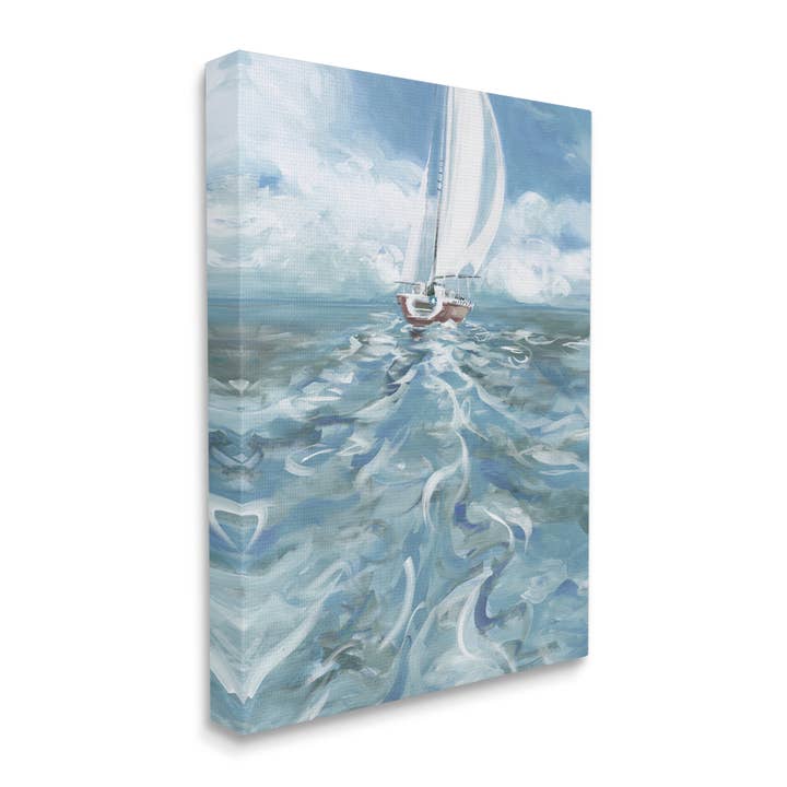 Stupell Industries - Vente Affiche d'art - Peinture sur toile Boat Waves Wake5