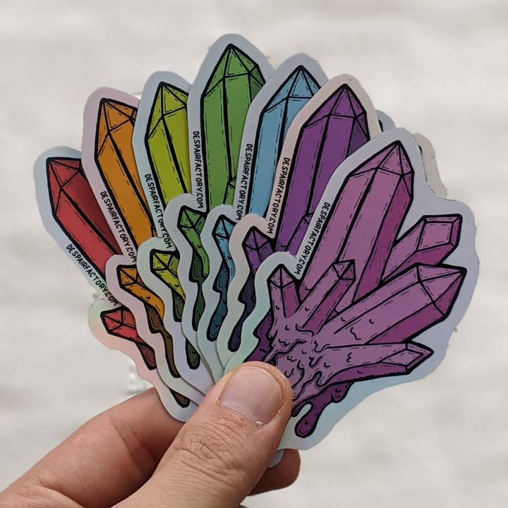 Cristaux Don't Do Shit - Sticker vinyle fait main pour la vente par Despair Factory