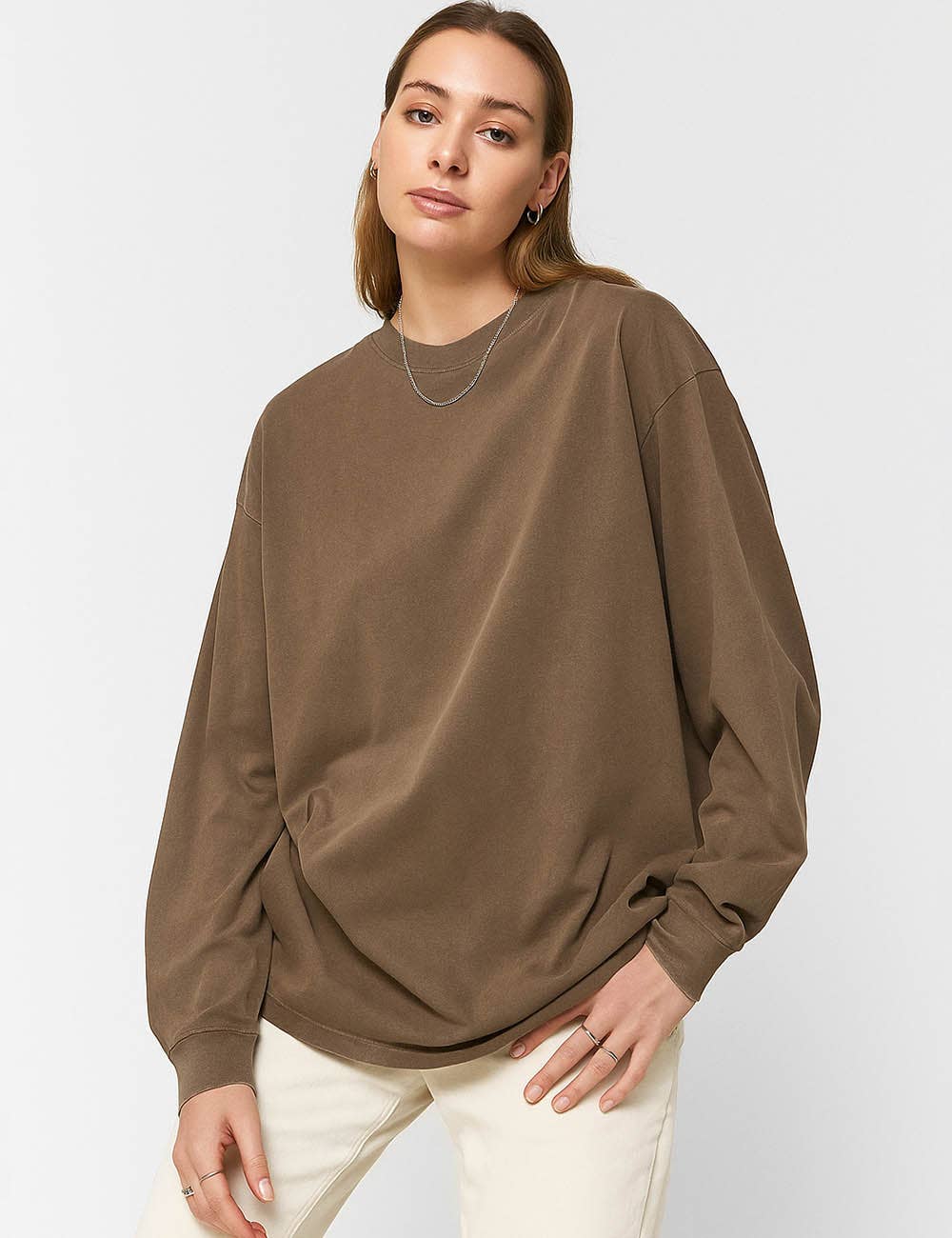 Sweetkama - Wholesale Sweatshirt - Women's - Ladies Oversize Round Neck Daily Pullover ZJCX2305