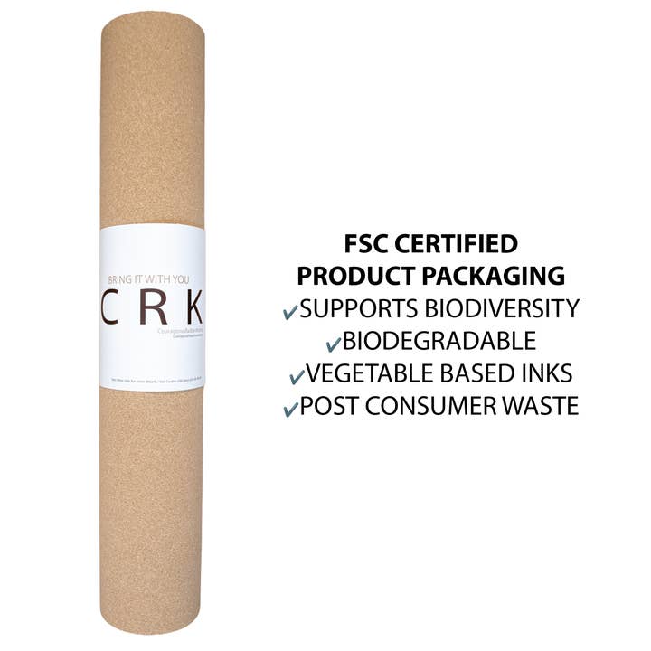 Crk - Wholesale Yoga Mat - The Wave Mat • 4mm Thick, Organic Cork Yoga Mat with Recycled Natural Rubber5