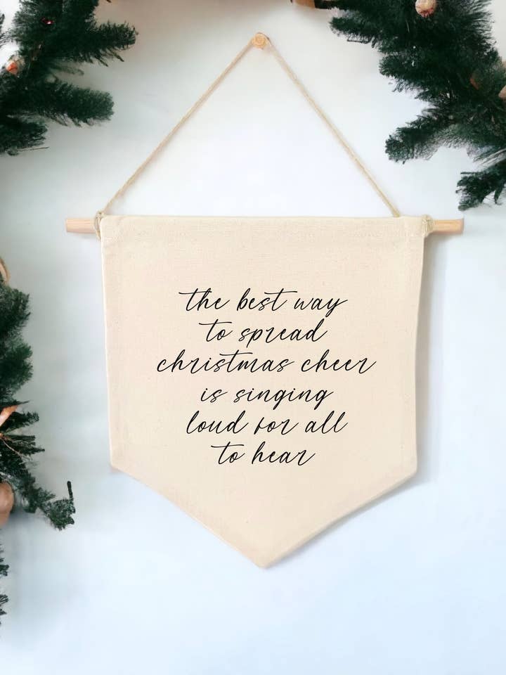 Christmas Cheer Quote Banner | Buddy the Elf | Christmas Banner for wholesale by Notes in Knots