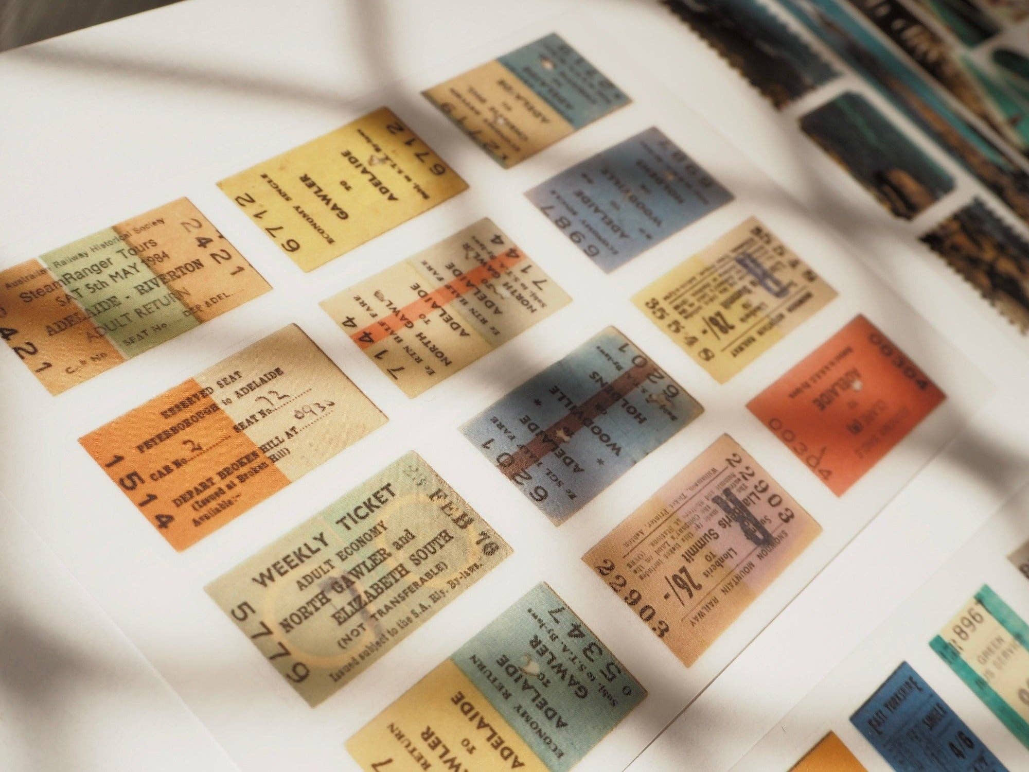 Little Forest Shop - Wholesale Sticker - Vintage tickets 2 sheets - Rub-on / Transfer Stickers 027 and 0283