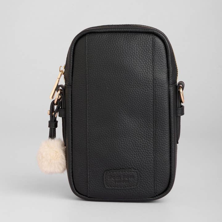 Borsa per telefono Pom Pom London Eaton Nera per la vendita all'ingrosso da parte di Pom Pom London
