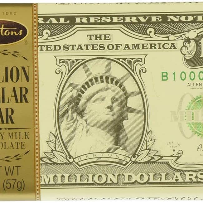 Snacky Candy - Wholesale Chocolate Bar - Million Dollar Milk Chocolate 2 oz 12pc1