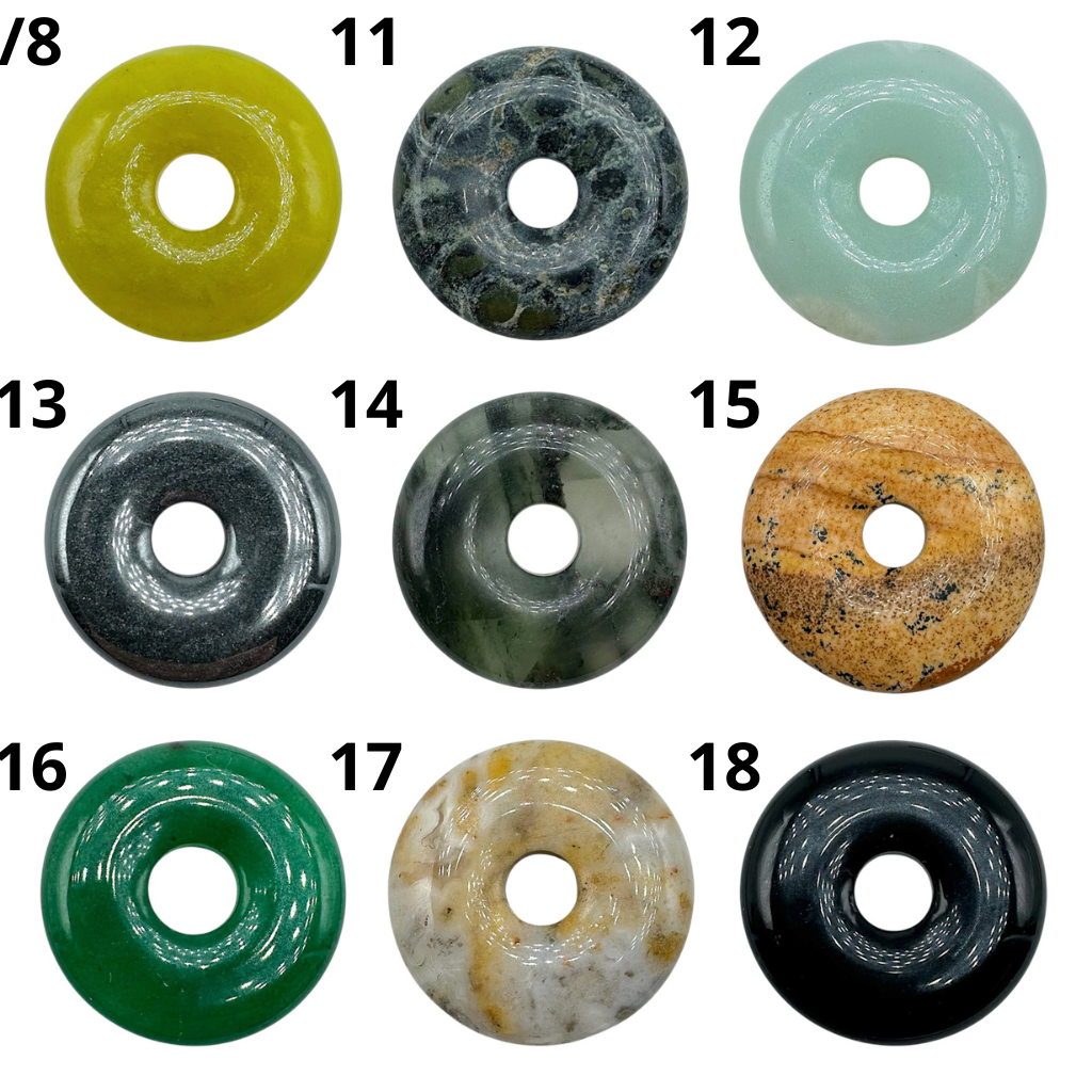 Foliesbijoux – Großhandel Spiritueller Stein/Kristall – Donut aus Naturstein (35 verschiedene Steine)8
