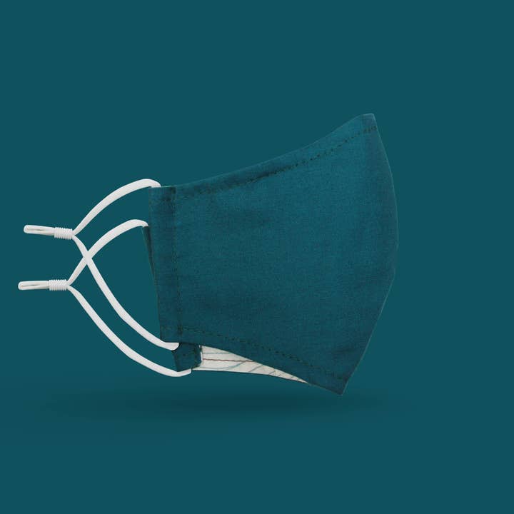 Children's Unity Mask 2.0 w/ Filter Pocket (Teal) for wholesale by Pocket Square Clothing