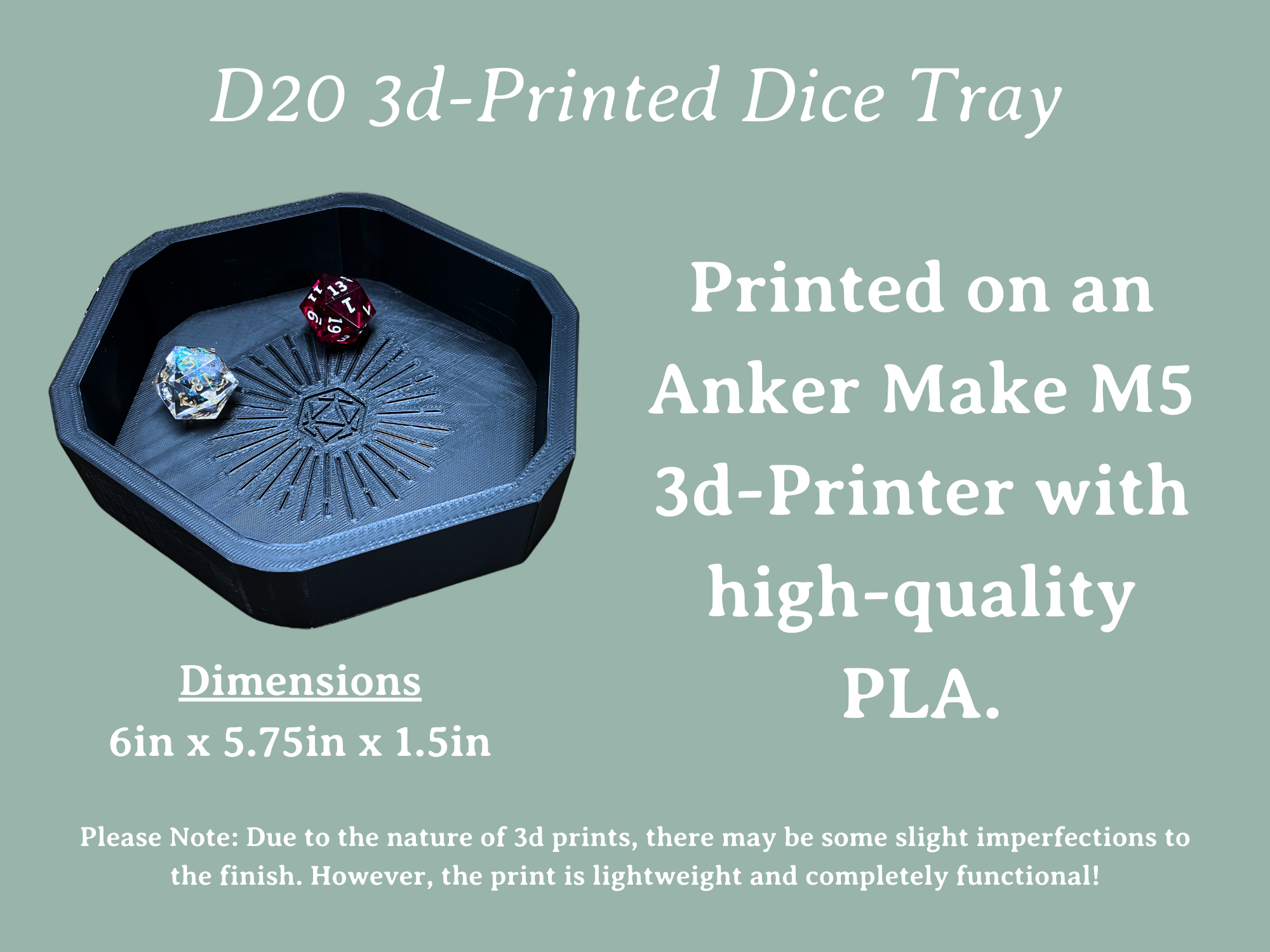 Minva Tabletop Design Co - Vendita all'ingrosso Dadi - Vassoio per dadi esagonale D208