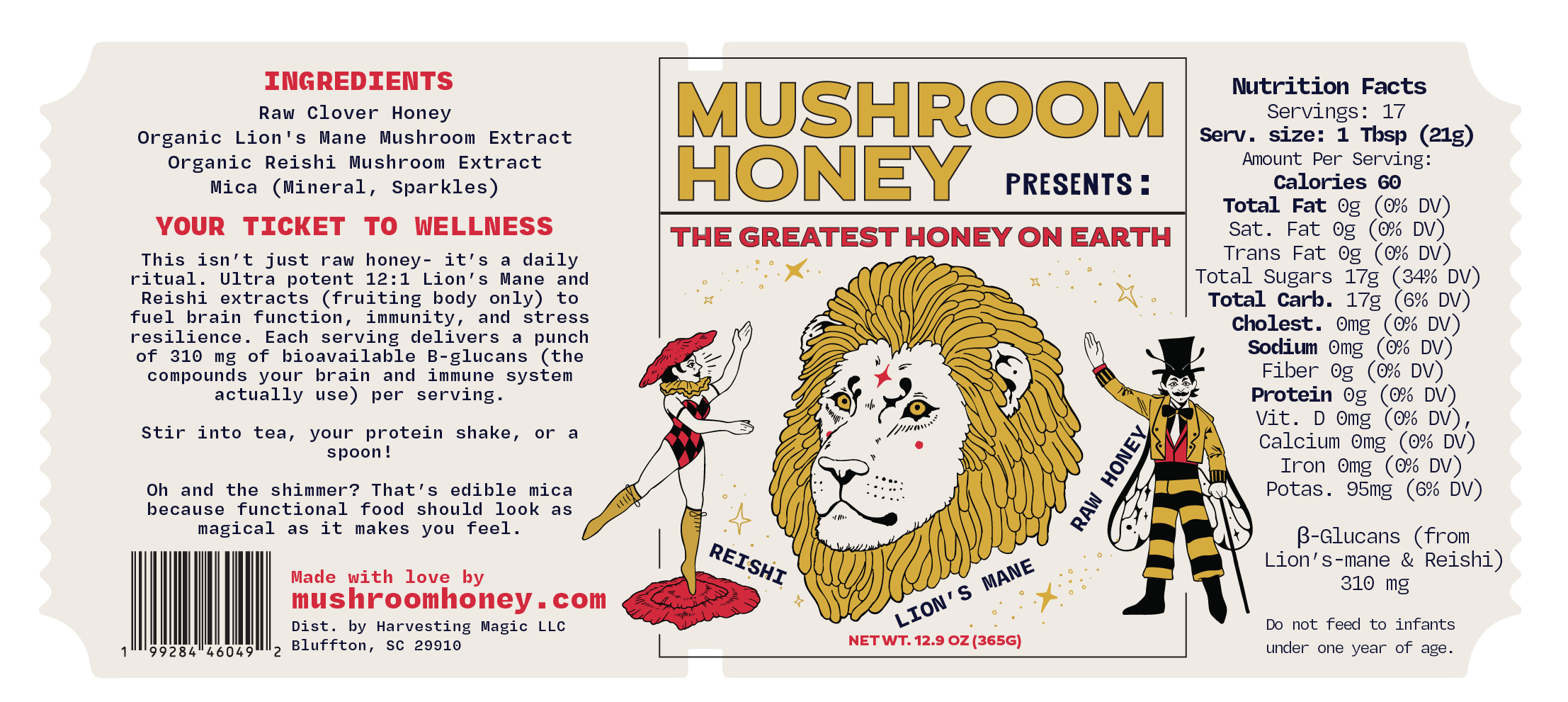 Harvesting Magic - Wholesale Honey - Sparkle Mushroom Honey4