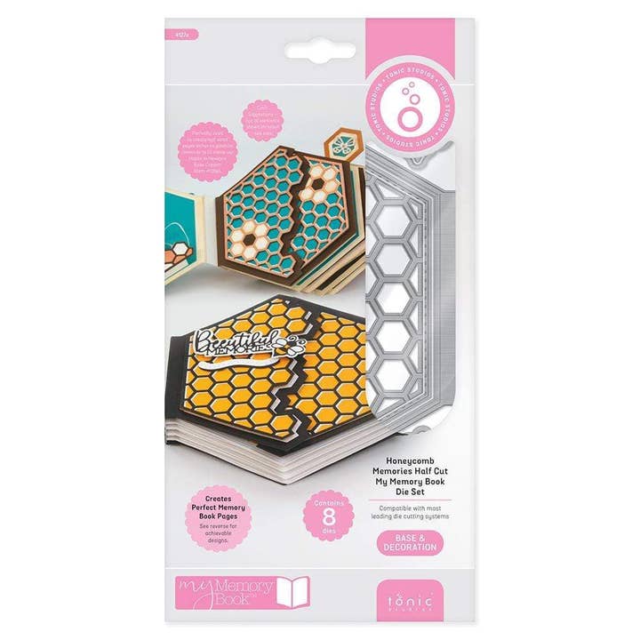 Tonic Studios - Wholesale DIY Craft Kit - Tonic Studios - My Memory Book - Honeycomb Memories Half Cut Die Set - 4127E