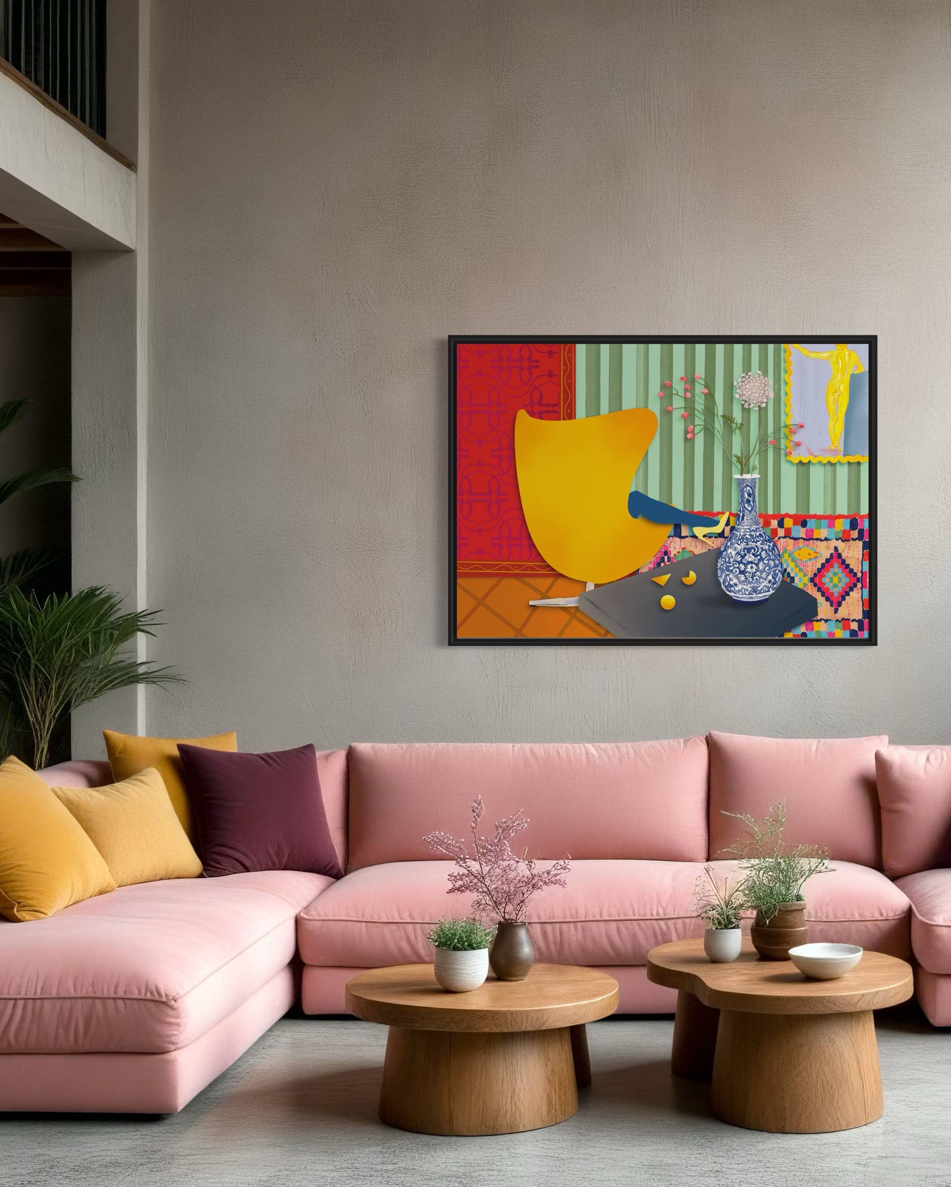 Studio Angelart - Wholesale Art Print - Woman in Yellow Egg Chair – Limited Art Print2