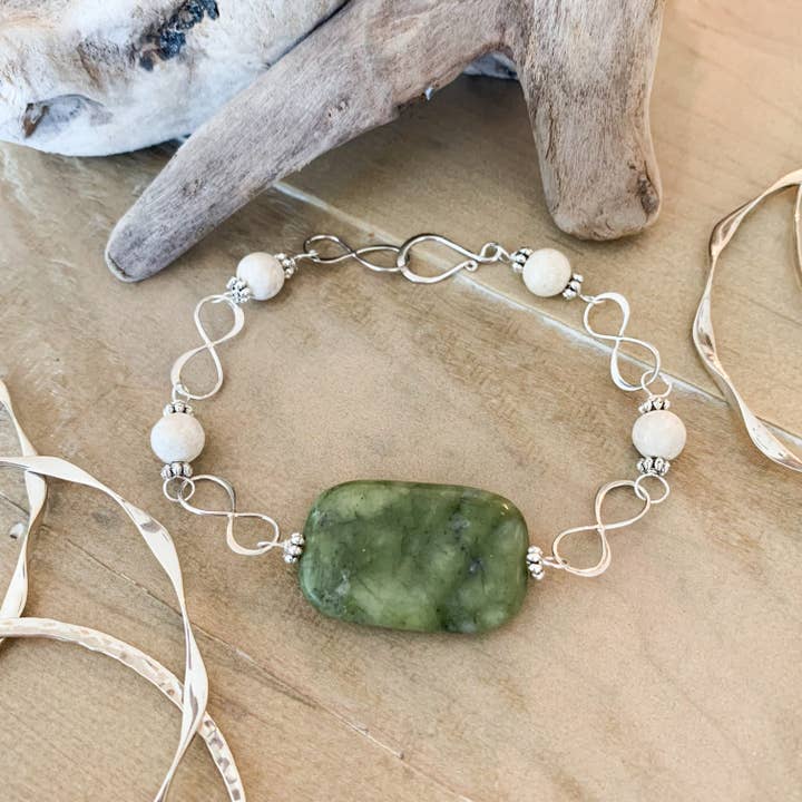 Barefoot on the Bay - Wholesale Beaded Bracelet - Irish Collection - Connemara Marble Infinity Bracelets