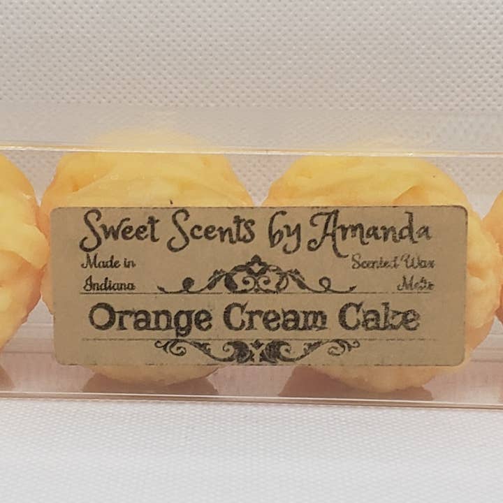 8 pack Orange Cream Cake Wax Melts for wholesale by Sweet Scents by Amanda