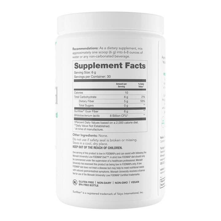Tomorrows Nutrition - Wholesale Oral Supplement/Vitamin - Sunfiber GI 30-Day Powder