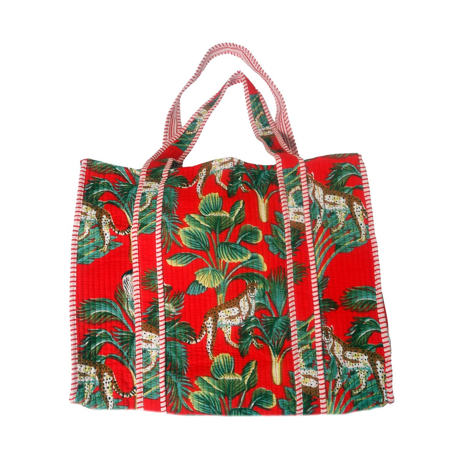 The Paper High Gift Company Limited - Wholesale Tote Bag - Women's - Reversible Leopard Print Quilted Cotton Tote Bag1