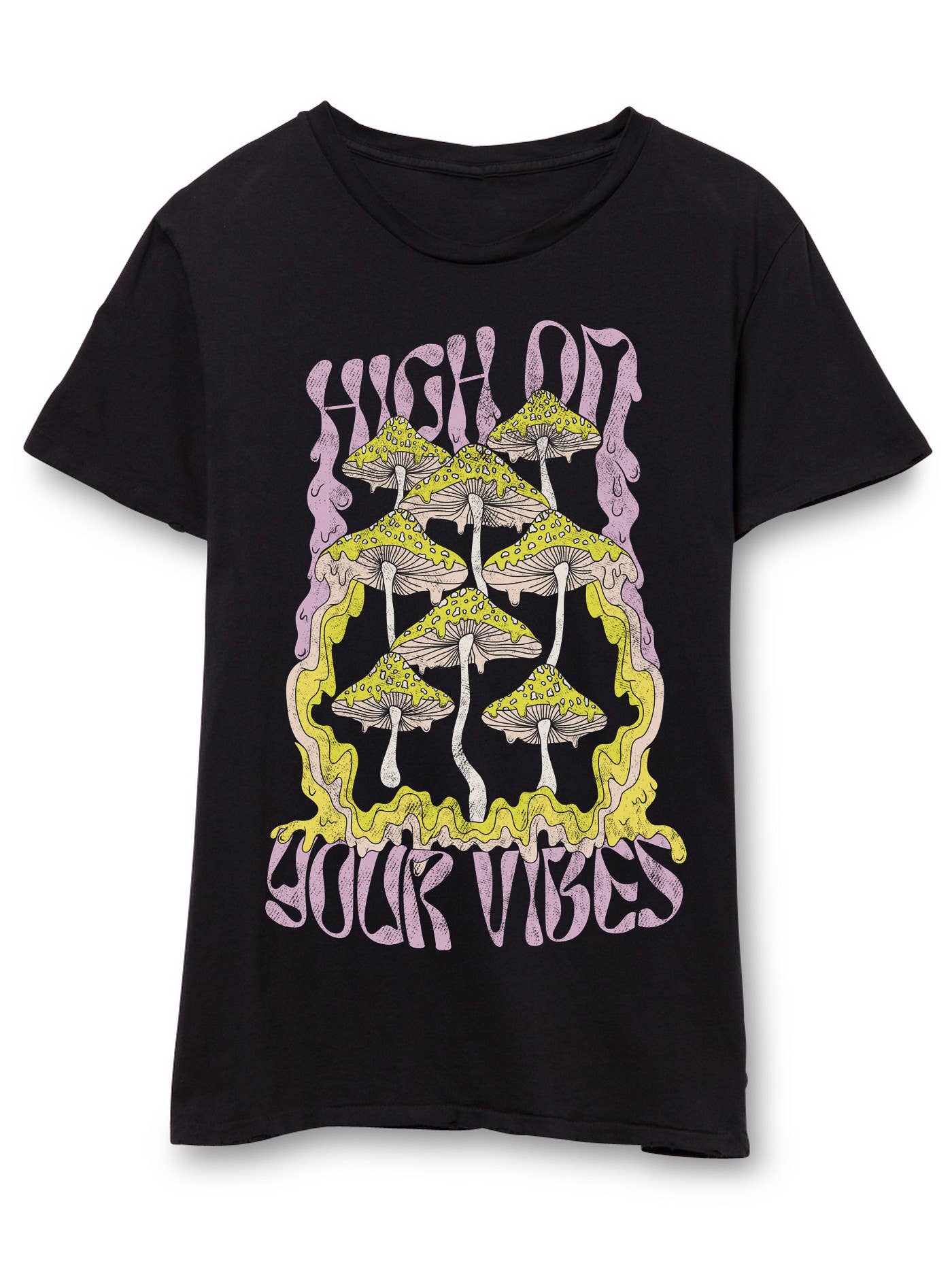 Schnell Studio - Wholesale Screen Printed T-Shirt - Women's - High on Your Vibes0