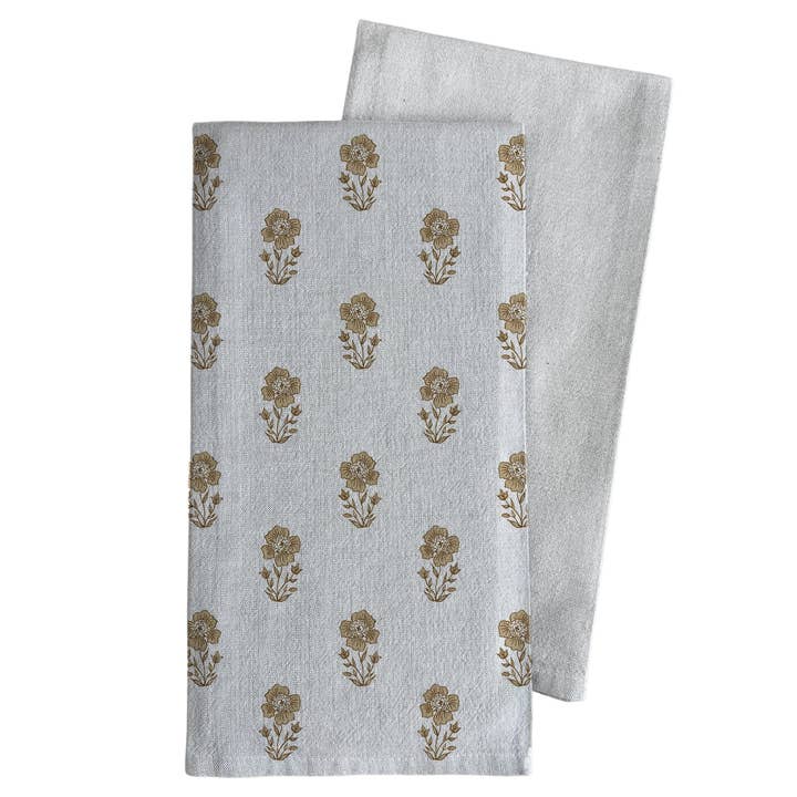 Porter Lane Home - Wholesale Tea Towel - Gold Block Print Tea Towel2