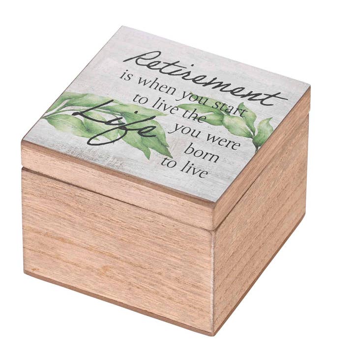 Keepsake Box Retirement Is When You 4x4 for wholesale by Cottage Garden