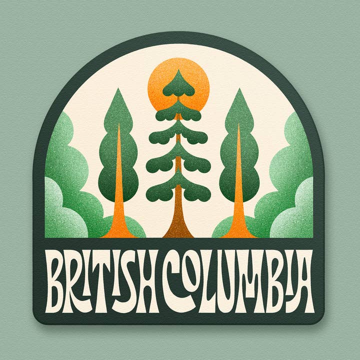 Julie Solvstrom Illustration - Wholesale Sticker - Beautiful British Columbia Vinyl Sticker Matte Waterproof0