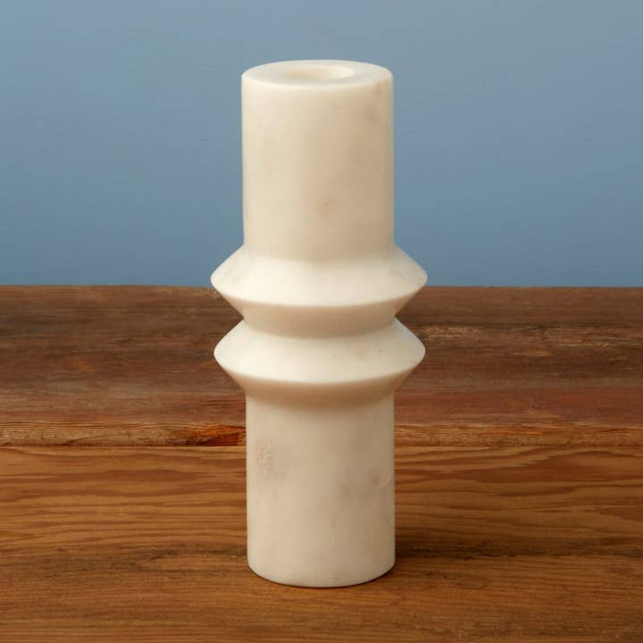 Aruna Marble Candlestick, Medium for wholesale by Be Home US