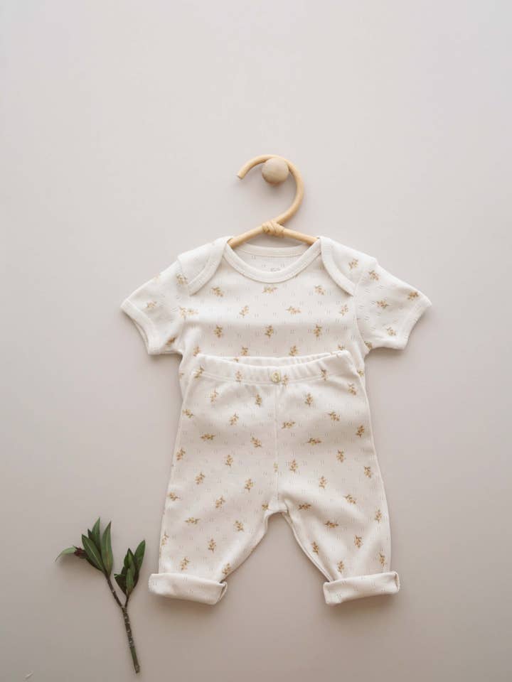 Honey and Hive - Wholesale Clothing Set - Baby - Pear Patterned 2 Piece Set