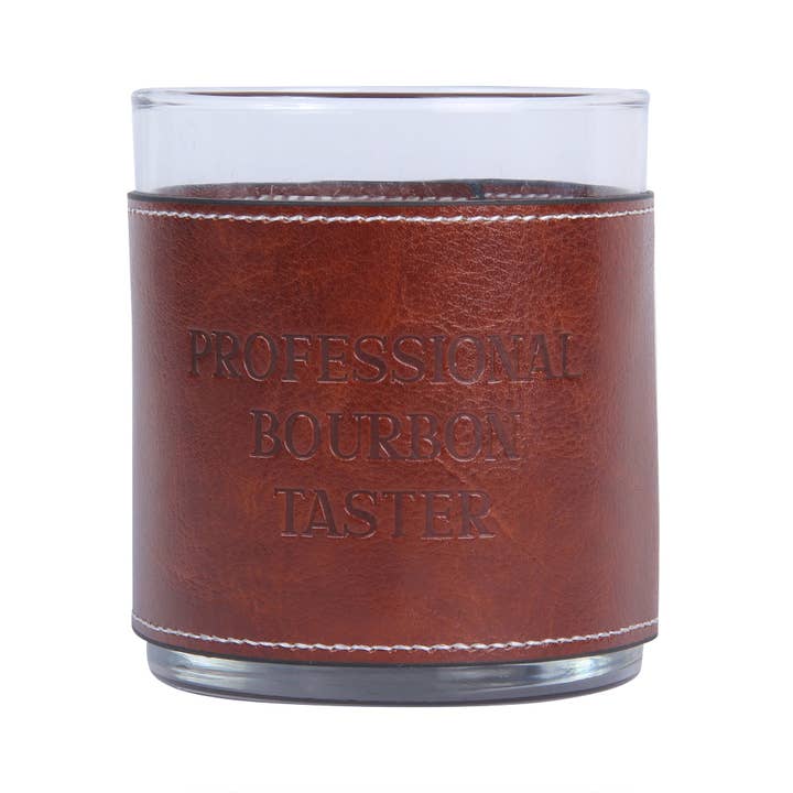 Professional Bourbon Taster Faux Leather Rocks Glass for wholesale by Barrel Down South