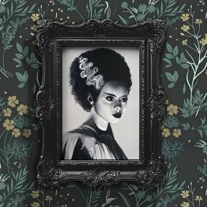 Portrait de la Fiancée de Frankenstein Elsa Lanchester | Impression Photo Brillante d'Art Numérique pour la vente par Predictable Art